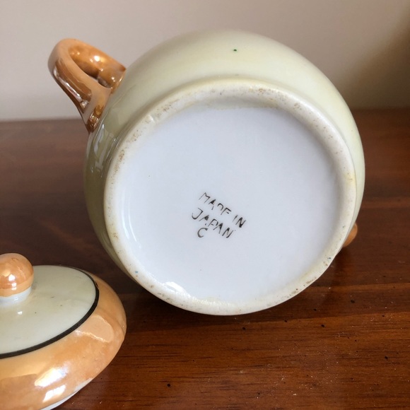 Vintage Japanese Lusterware Sugar Bowl - Picture 9 of 10